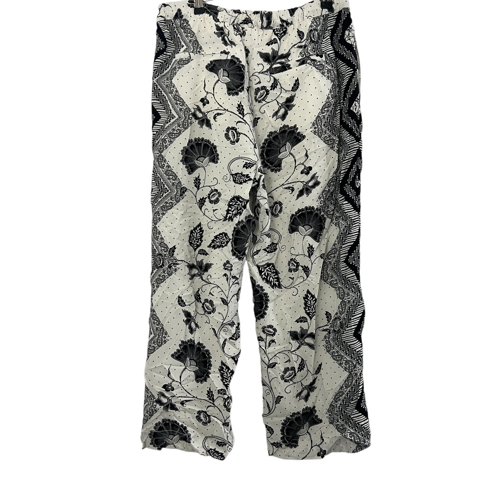 Anthropologie Black and White Wide Leg Pants - Picture 5 of 10
